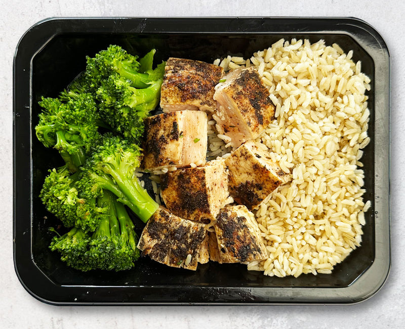 Jerk Chicken, Broccoli & Brown Rice