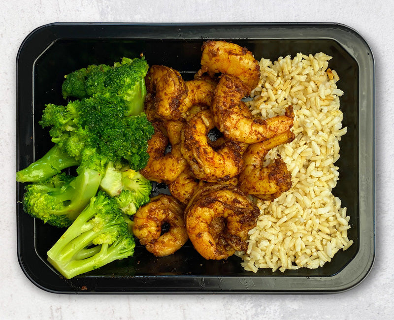 Blackened Shrimp, Broccoli & Brown Rice
